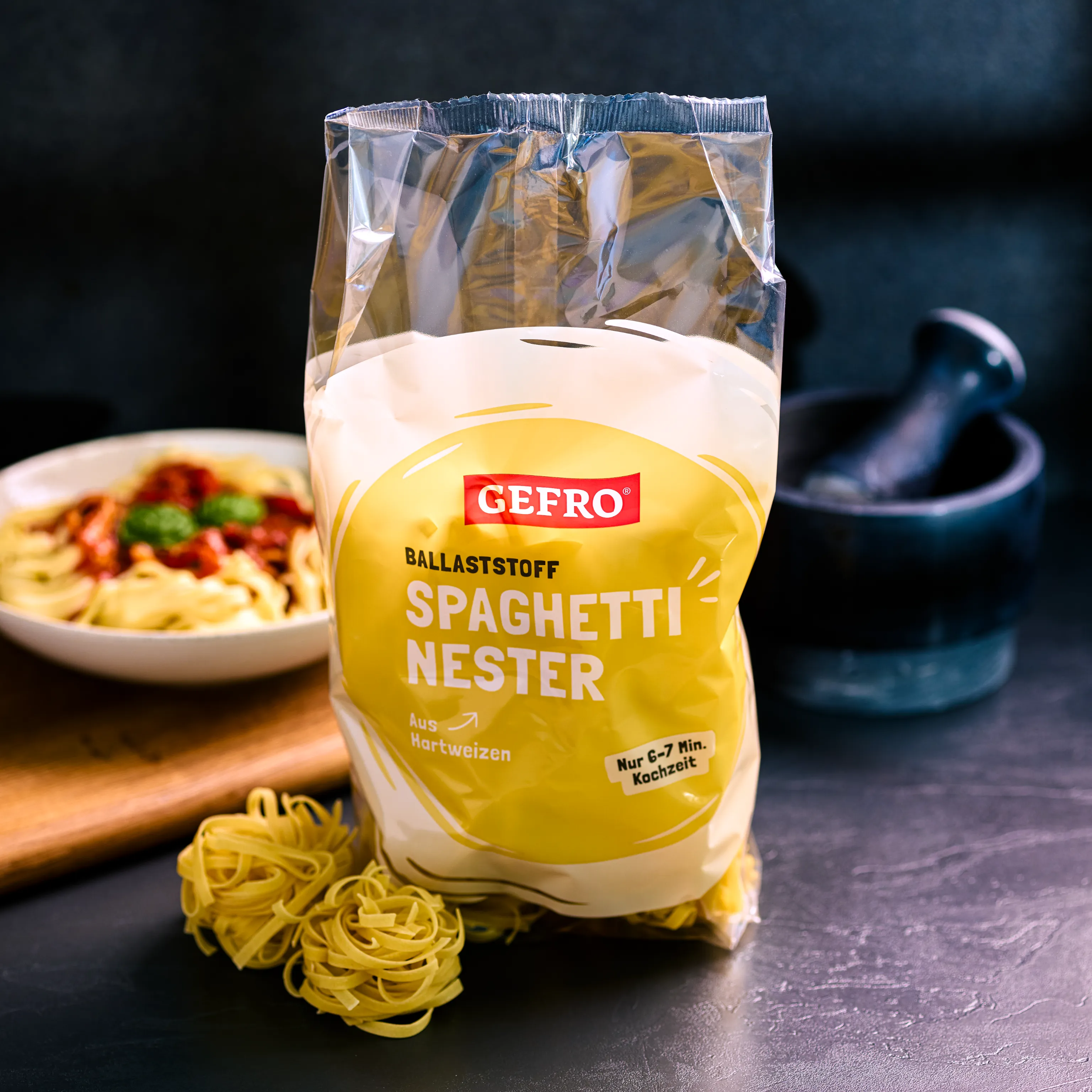 Ballaststoff Spaghetti-Nester aus Hartweizen mit Inulin - Image 6